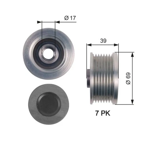 Gates T36543 - Galet Tendeur DriveAlign De Qualité Première Monte Pour Courroie Accessoires Auto