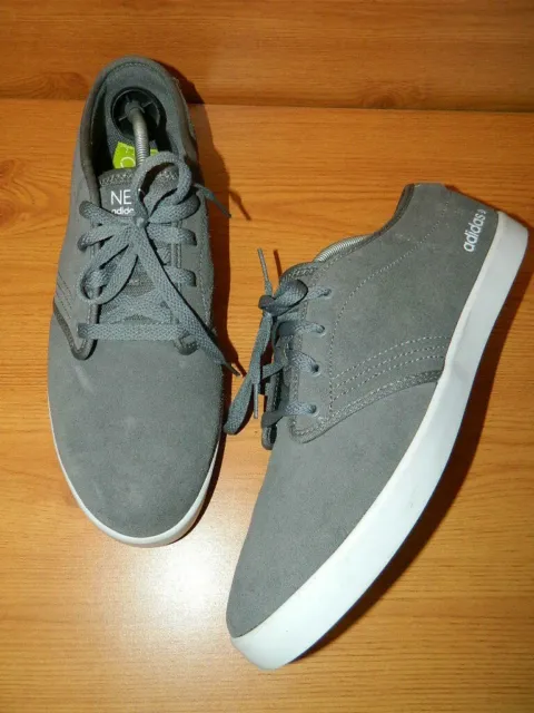 scarpe da ginnastica uomo Adidas Neo Label grigio pelle scamosciata uk 10 eur 44,5
