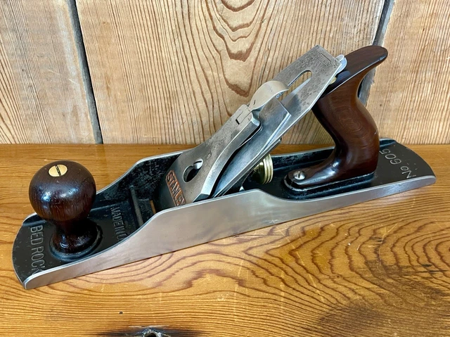 Stanley Bedrock No. 605 Plane - Vintage Smooth Bottom Flat Side w/ Rosewood