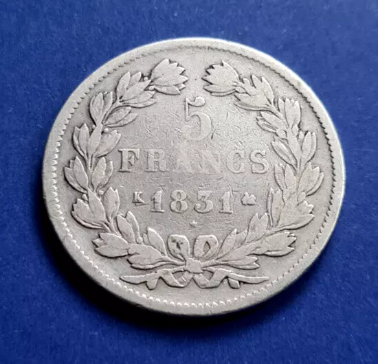 France - 5 Francs 1831 K - Bordeaux - Louis Philippe Ier - Argent
