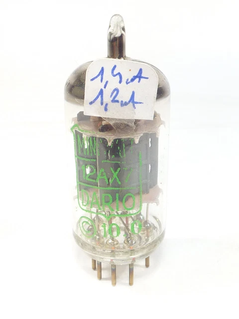 Tube NOS Miniwatt Dario 12AX7 ECC83 – Plaques Chromées/argentées – Appairé Et Fort
