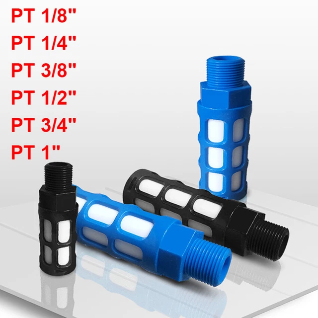 PLASTIC PNEUMATIC SOLENOID Valve Muffler Silencer PT 1/8" 1/4" 3/8" 3/4