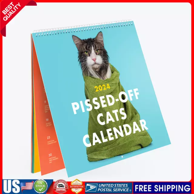 2024 PISSEDOFF CATS Calendar 2024 Funny Cat Wall Calendar Office