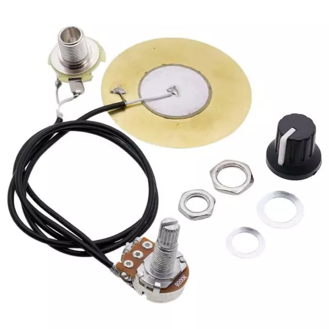 50mm Guitar Pickup Piezo Transducer Prewired Amplifier for Acoustic Guitar