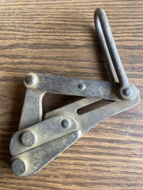 Vintage Collectible USA Klein Tools Chicago Grip Bare Wire Puller 1613-30