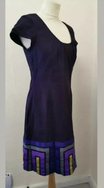 Robe Femme Shift Boden - Coton Violet Or Gris Tringle - Taille 12 2