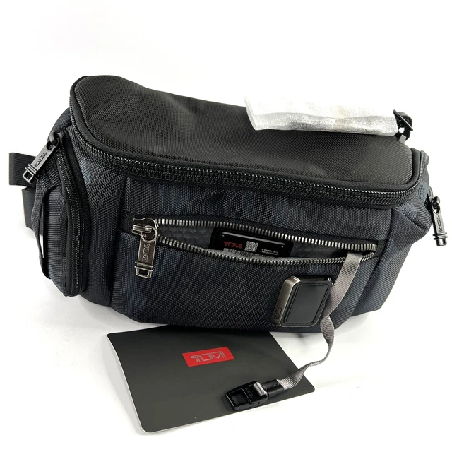 TUMI Kelley Sling Navy Blue Camo Crossbody Bag Alpha Bravo Collection 9