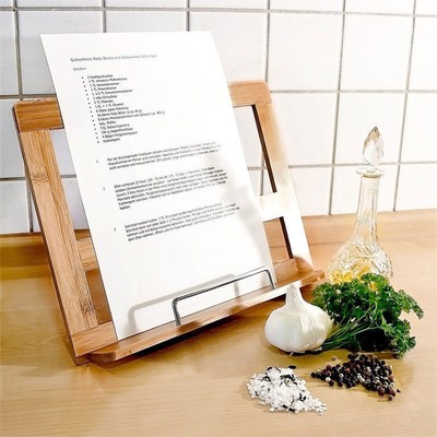 guardare video Supporto Perfetto per Annotazioni Musica Kurtzy Leggio Ricettario in Bambù- Supporto Libro Ricette con 6 Altezze Regolabili 33.5 cm di larghezza e 24 cm di altezza lettura 