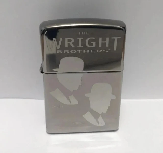 Zippo 2003 The Wright Brothers Black Ice Case No Insert No Box Read