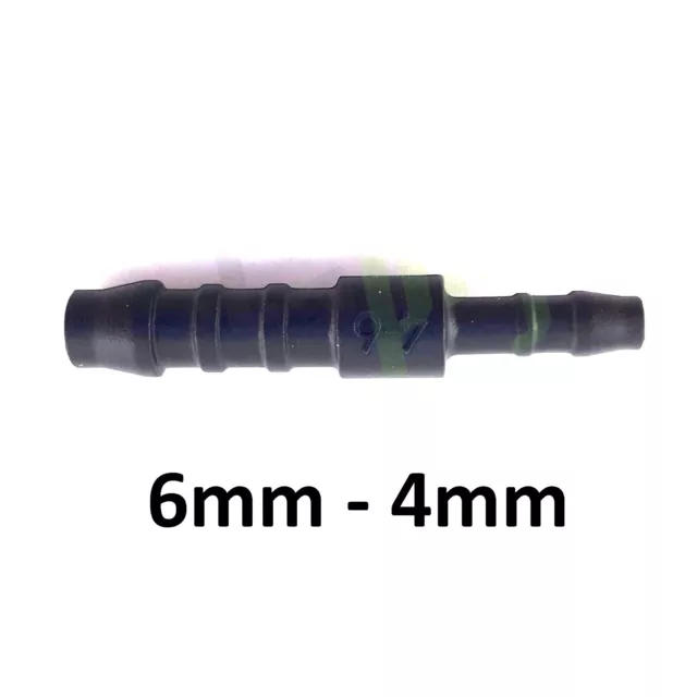 Schlauchverbinder Gerade Reduzierer 6 mm 4 mm Kunststoff Verbindungsstück