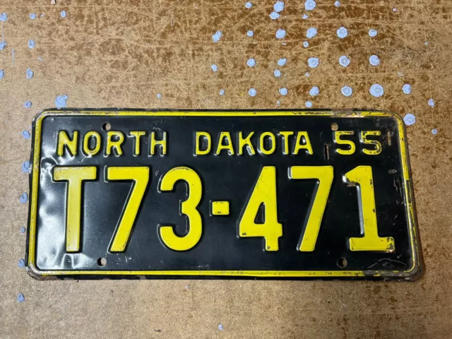 1955 North Dakota Truck license plate