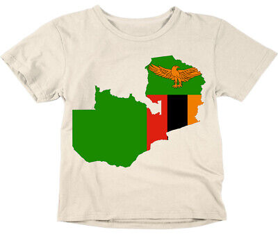 ZAMBIA Bambini Ragazzi Ragazze T-shirt per bambini T-shirt