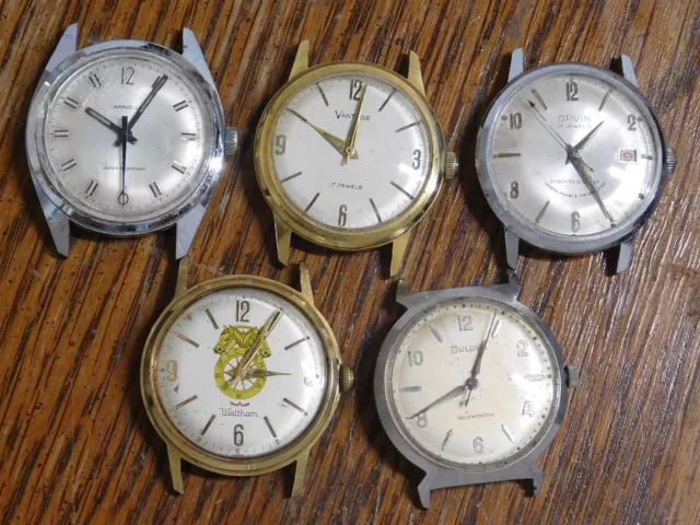 Watch lot Bulova Waltham Vanatage ++mens windups + auto h748