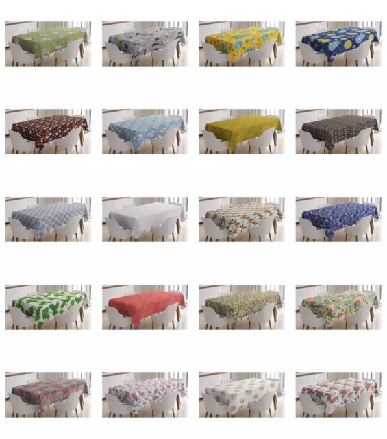 Ambesonne Shabby Flora Tablecloth Table Cover for Dining Room Kitchen