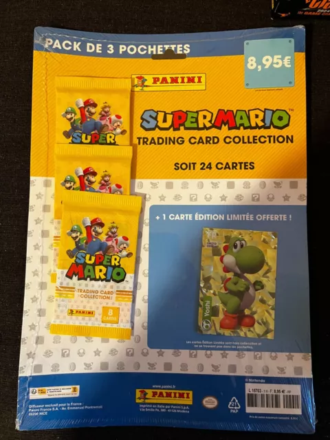 Lot Panini 3 Pochettes Packets Trading Cards Cartes Super Mario  + 1 Limited New