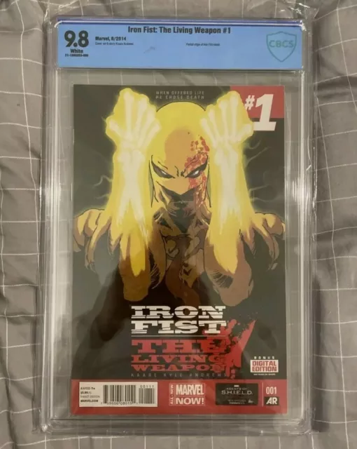 IRON FIST: THE LIVING WEAPON #1~CBCS 9.8 WP~2014~1st appearance of Pei~DISNEY+