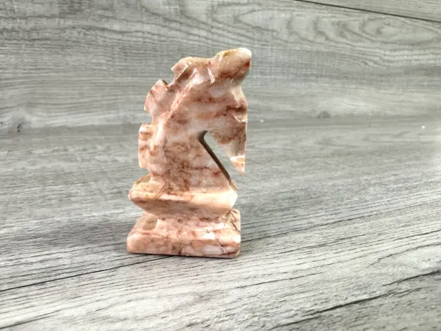 Rose Pink Marble / Onyx Stone Replacement Knight Chess Piece