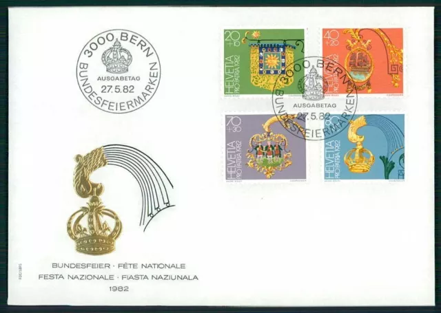 SCHWEIZ FDC 1982 PRO PATRIA WIRTSHAUS-SCHILDER m4937