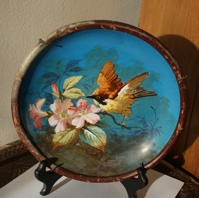 Lot assiettes anciennes fleurs d'occasion - Arts de la table