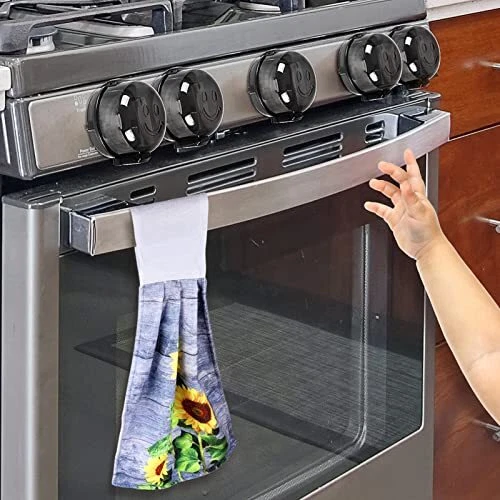 Stove Knob Covers for Child Safety (5+1 Pack) Large Universal Size and Double...