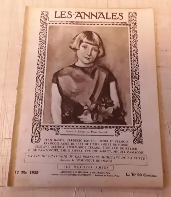 LES ANNALES N°2186 1925 Pierre Bertrand Egypte Edouard de Keyser Au Printemps