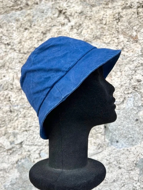 Chapeau Pork Pie Laine Bleu Marine – Taille 56 – Petit Bord Relevé – Fait Main Italie