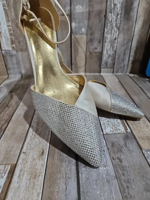 Nine West sparkle heels.... off white size 10