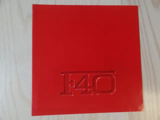 CATALOGUE ORIGINAL FERRARI F 40 n°479/87 édition 10M/9/88 TRES BON ETAT