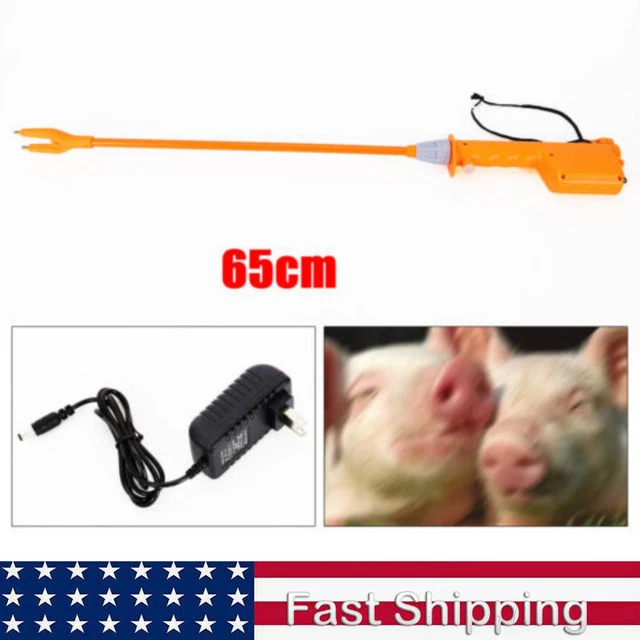 Livestock Prod Electric Cattle Prod Long Stock Prod Stick For Animal Hot Shot US