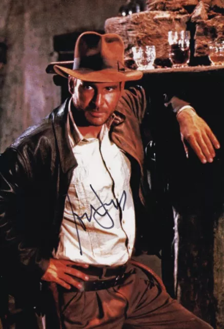 HARRISON FORD signed Autogramm 20x30cm INDIANA JONES in Person autograph ACOA