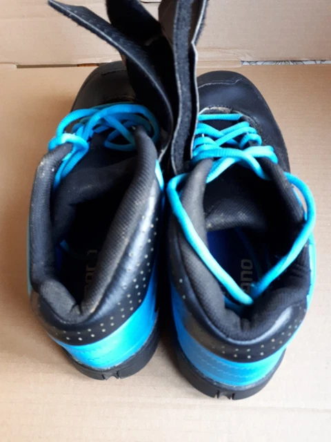 Shimano Cycling mtb flat Shoes SH AM7 black and blue 8