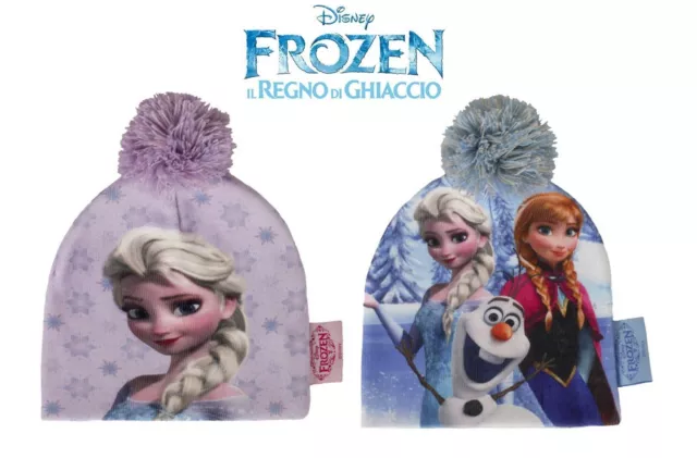 Frozen Chapeau Pompon Bébé Fille Bonnet Automne Hiver Original Disney