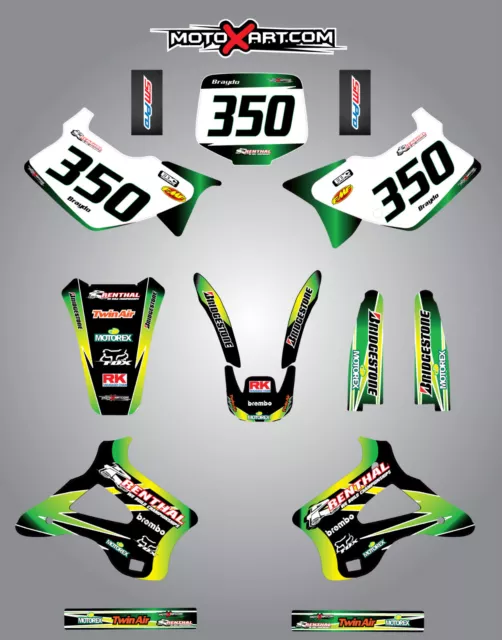 KX 125 / 250 1994 - 1998 Full graphics kit sunrise custom sticker kit / decals