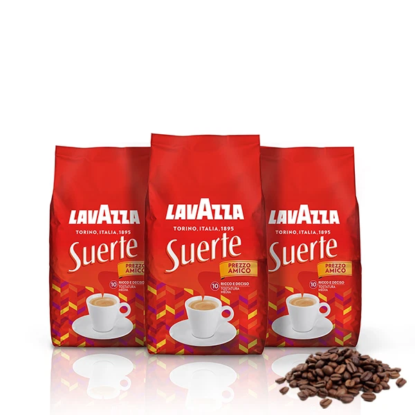 Lavazza Caffè in Grani Suerte, 3 oppure 6 Confezioni da 1kg