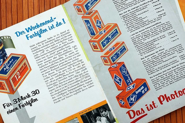 AGFA Film Prospekt PHOTOARBEITEN von PHOTO PORST Broschüre Agfacolor (X2921