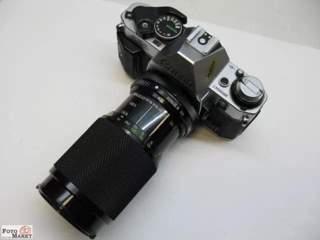 Canon AE-1 Program Spiegelreflex Zoom + Macro-Objektiv Soligor MC 80-200/4,5