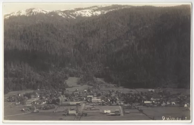 1910 Quincy, California - REAL PHOTO Plumas County Town View, Vintage Postcard