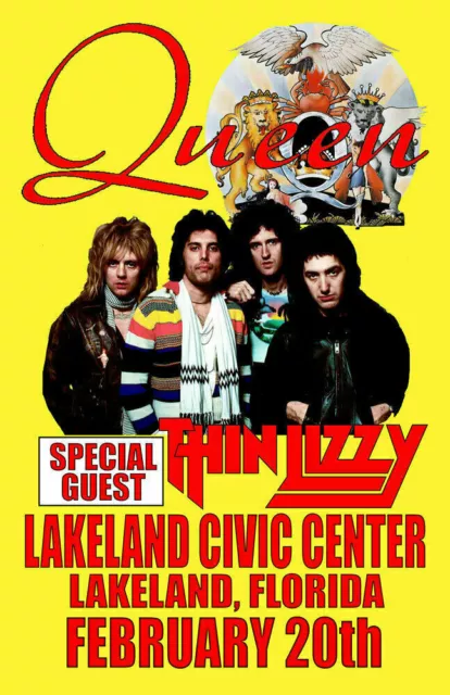 Queen Replica 1977 Concert Poster