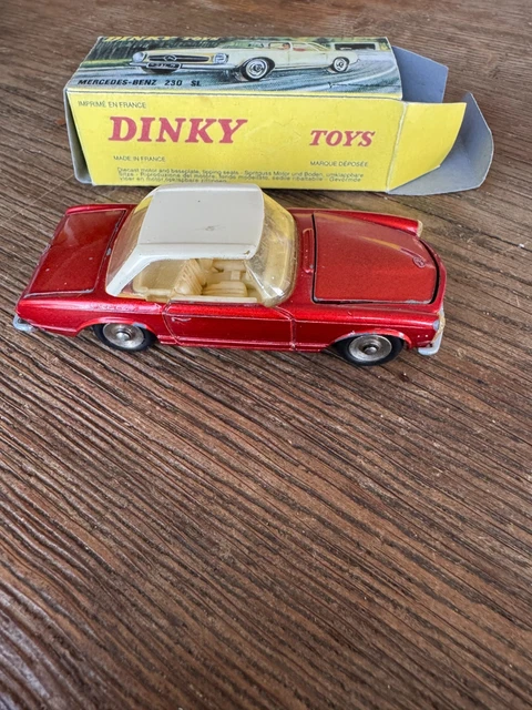 Dinky Toys 516 Mercedes Benz 230 SL Gris - 1/43 - Années 70 - Avec Boîte (Capote Cassée)