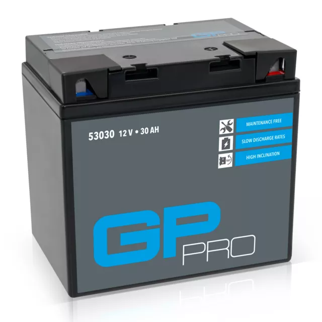 Batterie 12V 30Ah GEL GP-PRO 53030 Motorrad Quad ähnlich Y60-N30L-A C60-N30L-A