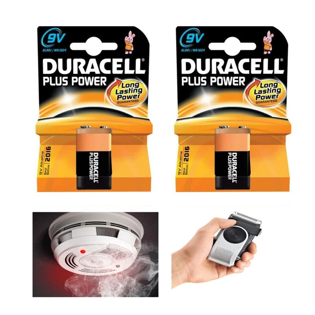 Duracell 9V Plus Puissance PP3 Piles En 2 Paquet - Alcaline Puissance MN1604B1