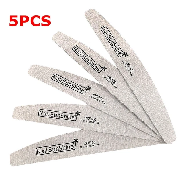 Manicure Beauty Tools Wooden Nail Files Nail Care Sanding Buffer Double Sided