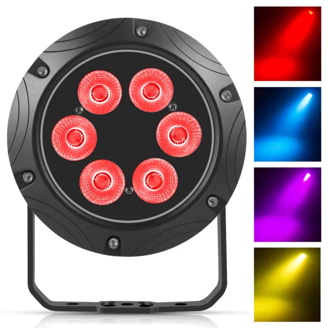 6x10W LED Par Strahler 4in1 IP65 Wasserdichte Bühnenlicht RGBWA LED DMX Djlicht