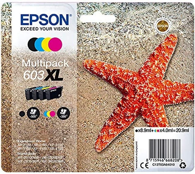 Epson 603XL T03A940 cartuccia d'inchiostro da 4 confezioni 603XL inchiostro C13T03U64020 cartucce stampante