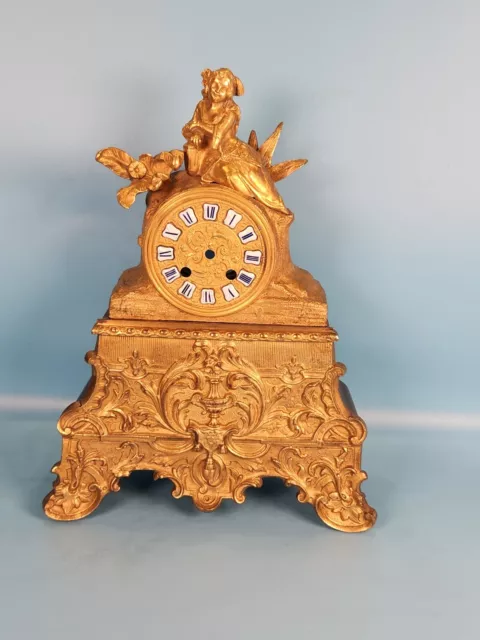 Antique ORMOLU Riango Freres Silk Suspension ROCOCO MANTEL Clock CASE ONLY