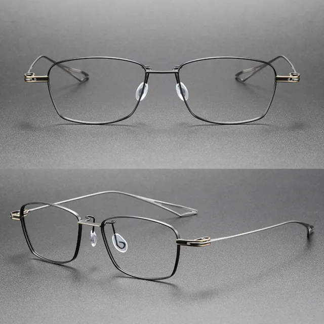 Luxury Ultralight 53mm Readers 0.5~6.0 Reading Glasses Titanium Rectangle L