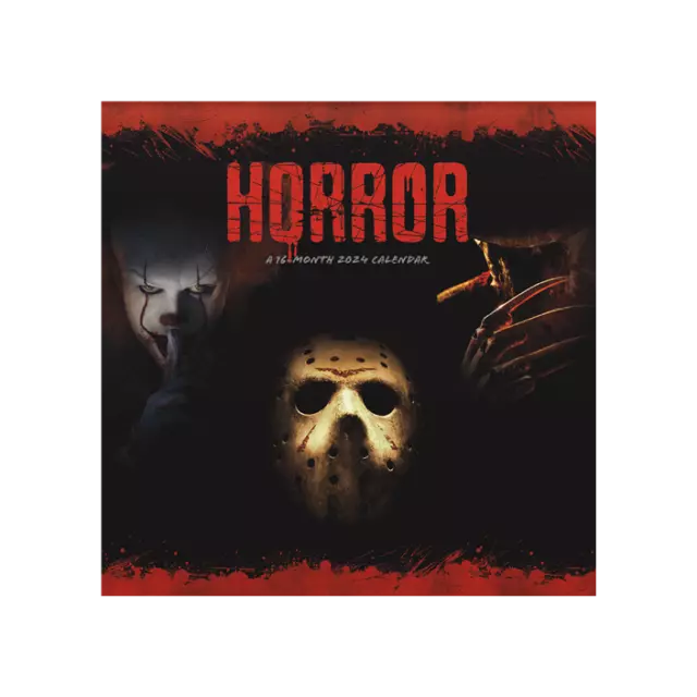 HORROR MOVIE COLLECTION 2024 MINI WALL CALENDAR 7x7 BRAND NEW
