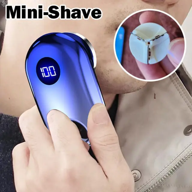 Mini-Shave Portable Electric Razor For Men USB Rechargeable Home Shaver GX F6W1