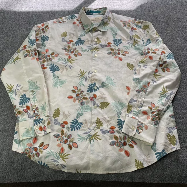 Tommy Bahama Island Modern Fit Mens Button-Up Hawaiian Floral Shirt Size XL