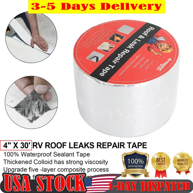 4&X30' RV SEALANT Tape UV Waterproof Roof Leaks Repair Tape Seal Sticky